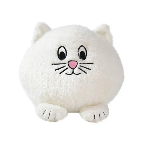 Cartoon style around shape white cat stuffed plush toys