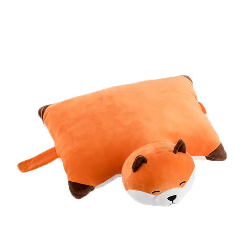 Home Decoration Fox Plush Toy Stuffed Soft Multifunction Fox Pillow