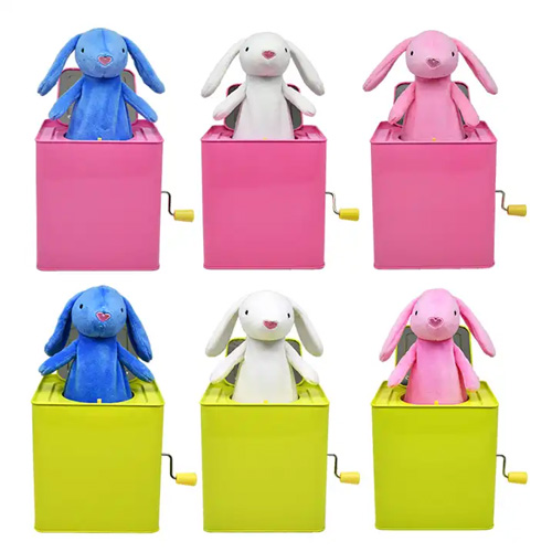 Custom Hand Crank Animal Plush Toys Hand Crank Music Box Hot Sale Music Box For Plush Toys