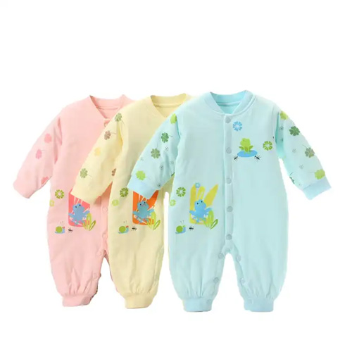 Warm crawl clothing baby clothes jumpsuit rompers padded jacket