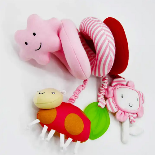 Newborn infant stroller toys baby crib mobiles bed hanging plush flower toys crib mobile Spiral toys